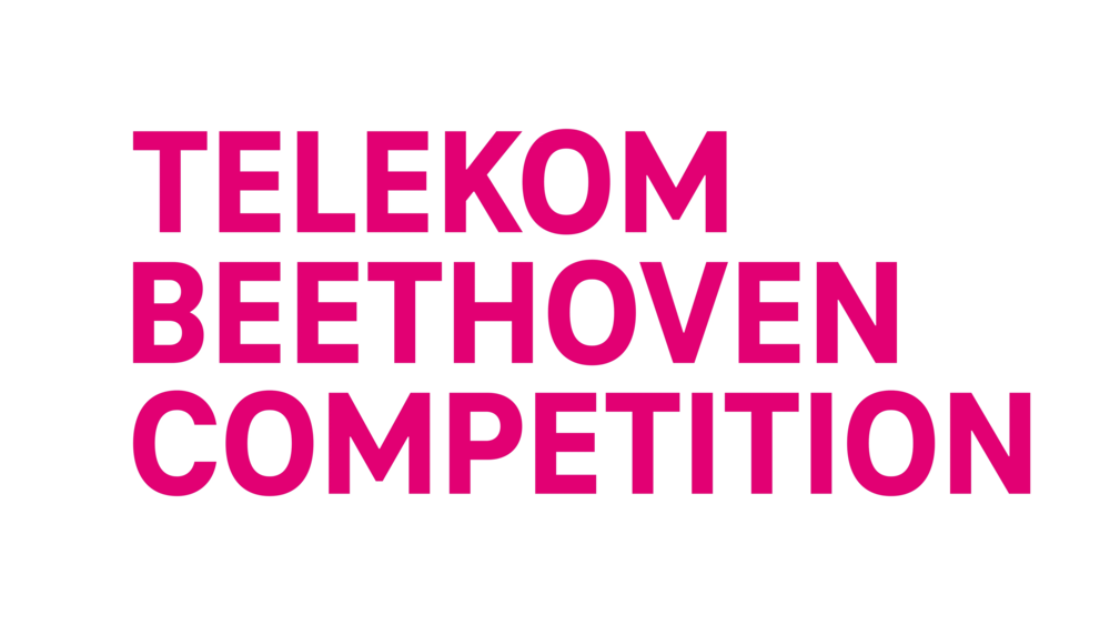 Logo Telekom Beethoven Competition w kolorze magenta na białym tle.